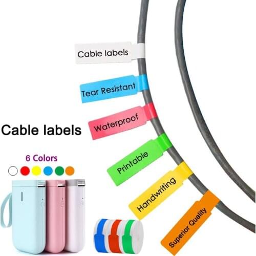 Niimbot D11 D110 Mini Cabel Label Sticker Printer Paper Waterproof Anti-Oil Tear-Resistant Price Tag Label Scratch-Resistant