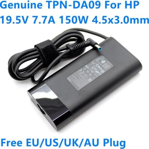 Genuine 19.5v 7.7A 150W 4.5x3.0mm TPN-DA09 A150A05AL AC Power Adapter Charger For HP ZBOOK 15 G3 G4 OMEN 15-AX000 Laptop Adapter