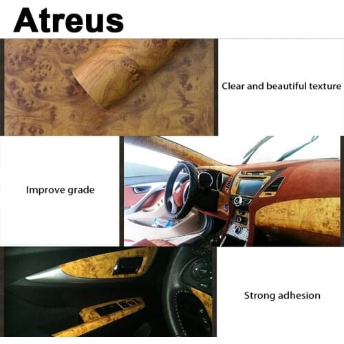 Atreus 30*100cm Premium Film Car Interior Decoration Stickers For VW polo passat b5 b6 Mazda 3 6 cx-5 Toyota corolla Ford focus