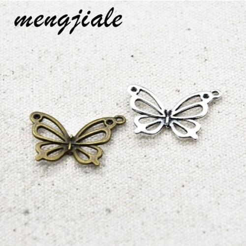14pcs Wholesale Metal Alloy Butterfly Charms pendant For Handmade Decoration Vintage DIY Jewelry Making Findings