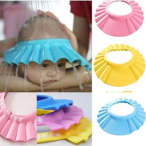 Adjustable Safe Soft Baby Shampoo Shower Cap Baby Care Bath Protection For Baby