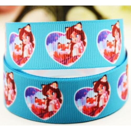 22mm 25mm 38mm 75mm ENCHANTIMALS cartoon printed Grosgrain Ribbon party decoration 10 Yards X-04629