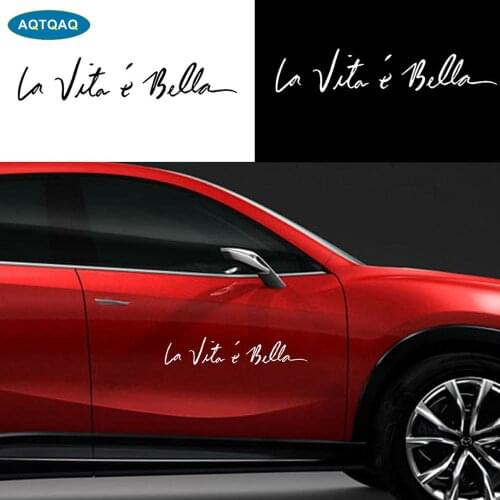 1Pcs Self-adhesive Removable Decals Personalized Car Sticker La Vita E Bella Life Is Beautiful