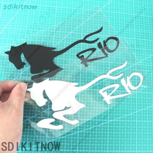 New Horse Running Cool Sports Sticker Racing Windows Door Body Decal Car Styling For kia rio 2 3 4 2017 2018 K2 accessories