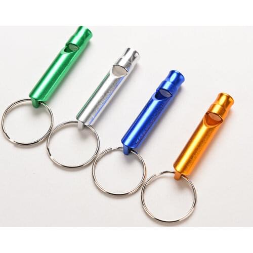 Aluminum Alloy Whistle Keyring Keychain Mini For Outdoor Emergency Survival Safety Sport Camping Hunting