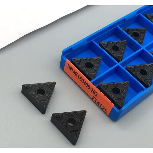 10PCS TNMG160408 HQ FT4125 Turning Tool For Steel parts Carbide Inserts External Turning Tool Carbide Insert Lathe Cutter