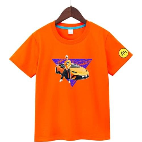 2021 Summer 100% Cotton Short Sleeve Childrens Tshirt Merch A4 Lamba Boy Girl T-shirt Casual O-neck tshirt Tops Kids clothing