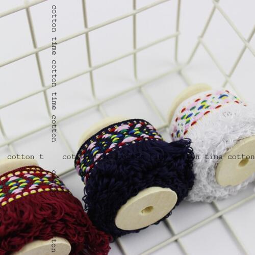 5yards/lot Fringe Trim 3.5cm wide ethnic style ribbon Boho Embroidery Trim accessory for bag garment home deco
