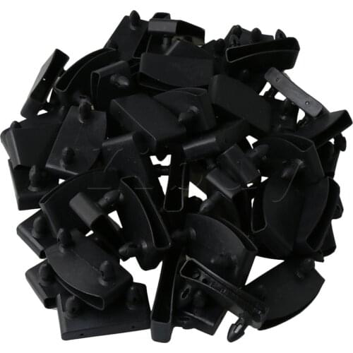 50Pieces Replacement Bed Slat Plastic End Caps Holders for Beds Black