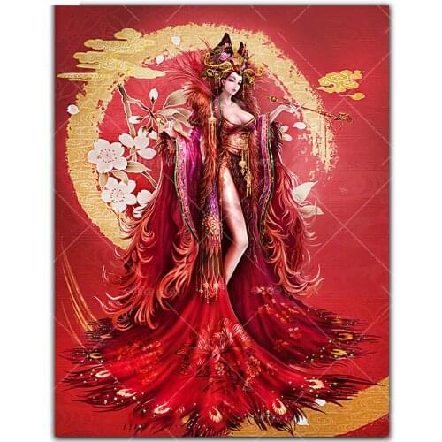 5D Home Decor Japanese Geisha Diamond Painting Kimono woman Mosaic Sale Rhinestones Pictures CrossStitch Embroidery GJ735