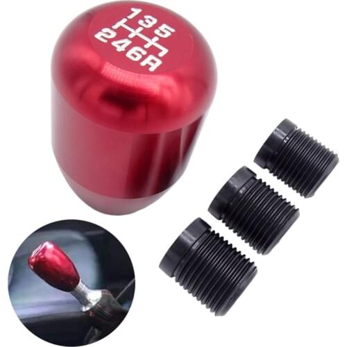 6 Speed Aluminium Red Racing Car Gear Shift Knob Manual Replacement Gear Shifter Fit For Honda /Acura RSX /Civic Si S2000