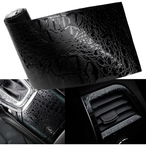 Automotive Interior Stickers Car Sticker Wrap Film Simulation Crocodile Styling Leather Interior Decor Decals 150*10cm