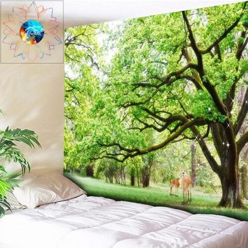 Boho Decor Natural Tapestry Forest Wall Tapestry Mandala Wall Hanging Psychedelic Tapestry Tree Bohemian Hippie Tapestry Custom