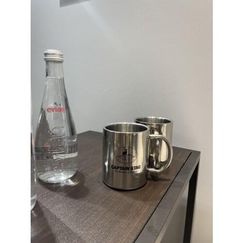 Captain Stag Deer Water Bottle Outdoor Camping Hiking Tea Mug Cup Stainless Steel Coffee Cup