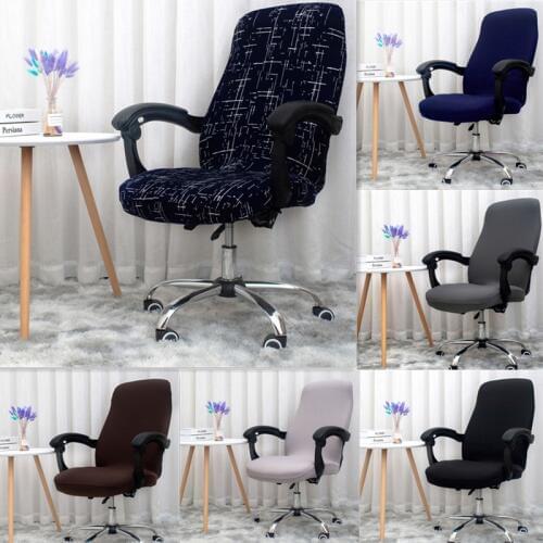 S/M/L Sizes Universal Office Chairs Cover Spandex Dust-proof Seat Covering For Rotating Computer Chair Elastic Chair Seat Cover
