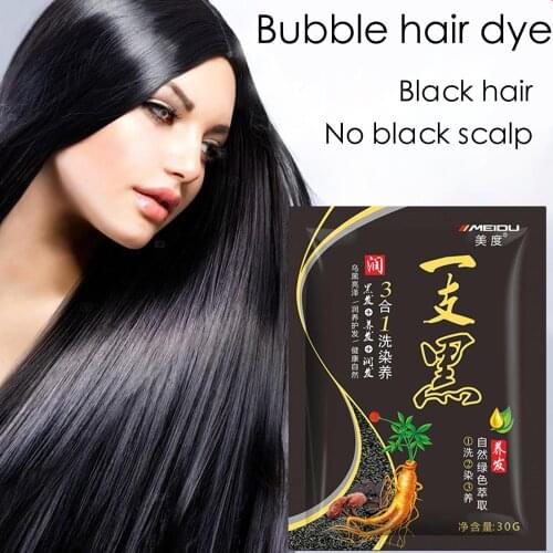 Wash black natural plant extracts black hair one wash household white to black one black hair dye