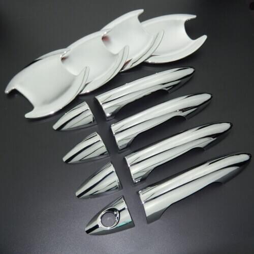 For Hyundai Accent Verna Solaris i25 2011-2017 Chrome Door Handle Covers & Door Bowl Covers Car Styling Decorate 2012 2013 2014