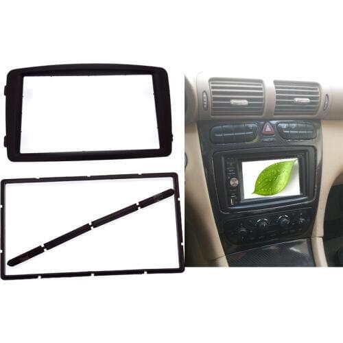 Double Din Car Radio Fascia fit for Mercedes BENZ C CLASS W203 2002-2004 DVD Player Panel Kits Stereo Audio Dash Frame Kit Panel