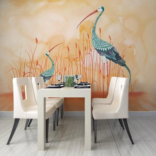 Custom mural Toucan hand-painted wallpaper TV background wallpaper wood painting bedroom living room coffee shop murals