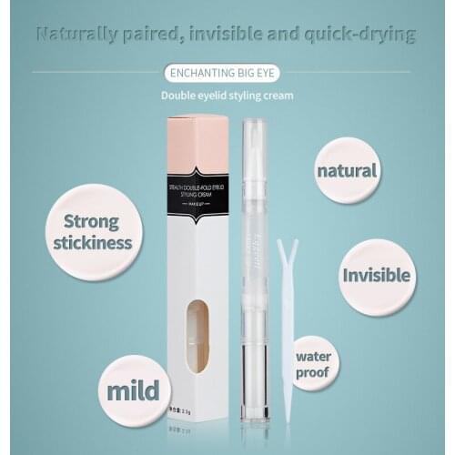 Hot sale double eyelid lasting styling cream big eye artifact transparent invisible seamless natural beauty eye cream non-glue