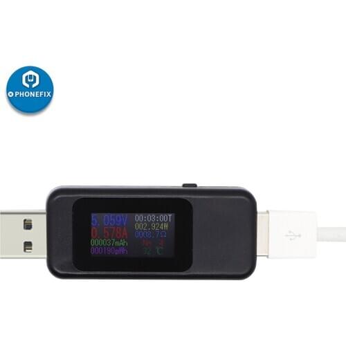 USB Meter Tester DC Voltmeter 3V-30V Voltage Charger Capacity Indicator Current Test Meter Color Display Battery Power Detector