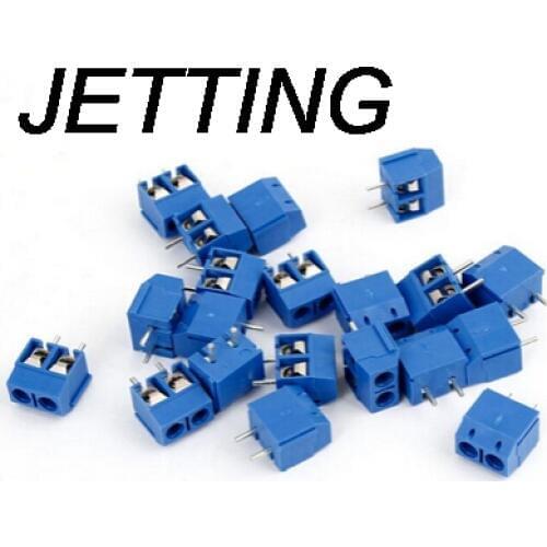 JETTING 20Pcs/lot High Quality KF301-2P 5.08mm Terminals Blue Screw Terminal Connector 2P Electrical Supplies Wholesale