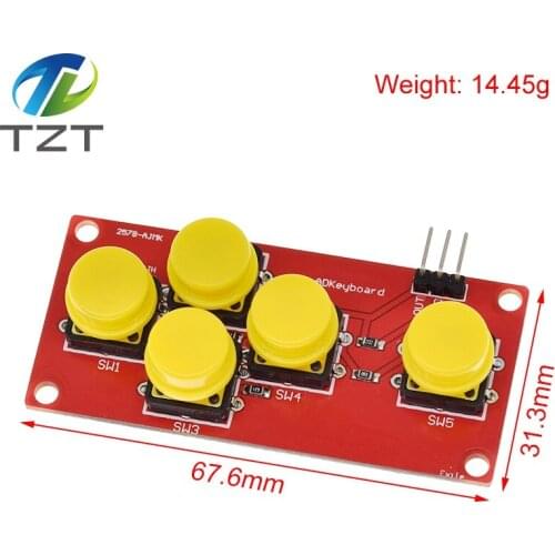 AD Keyboard Simulate Five Key Module Analog Button for arduino Sensor Expansion Board