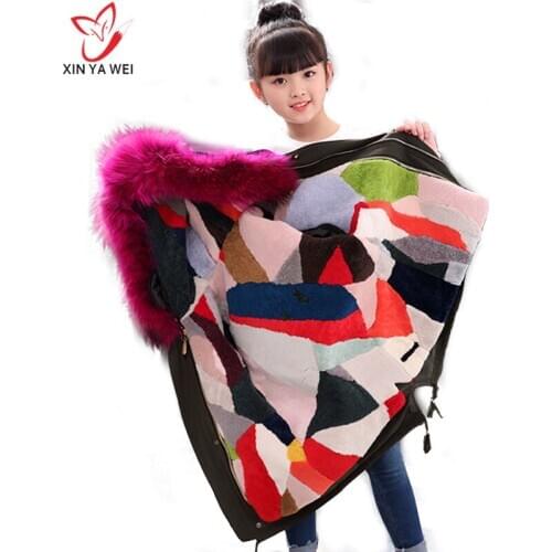 Cold Russian Winter Boys Girls Jackets 2019 Real Fur Collar Coat Hooded Parkas Casual Thicken Warm Fur Lining Baby Kids Clothes