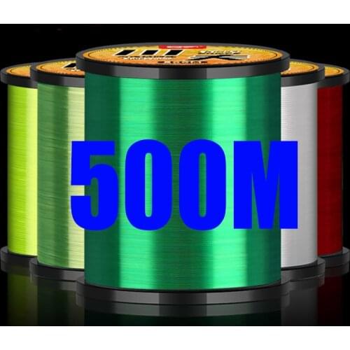 500M Nylon Fishing Line Super Strong Monofilament line fluorocarbon coated Japanese Material Saltwater Carp Fishing leader line