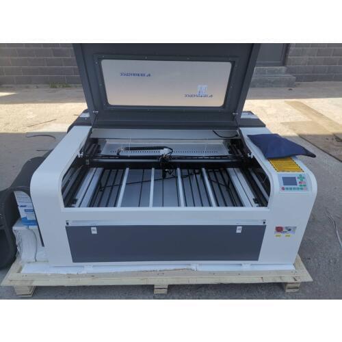 Laser engraver cutting machine TS6090 100w with autofocus and CW3000 water chiller PMI guide rail