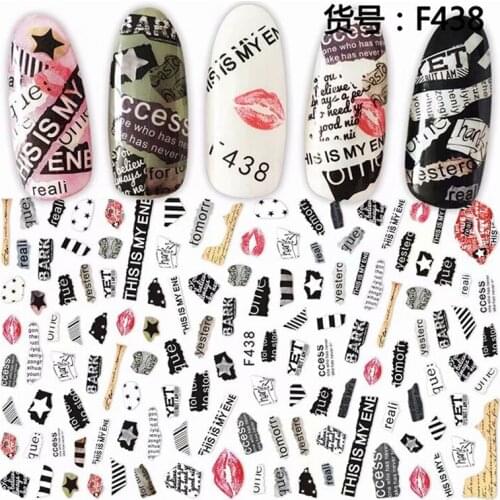 Fashion girl self-adhesive 3d nail art decorations sticker and decals manicure material nail supplies tool new arrival