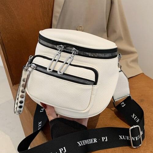 Fashion Women Messenger Bags Casual Pu Crossbody Bags For Women 2021 Dress Lady Shoulder Bag Female Bucket Designer Chest Bag