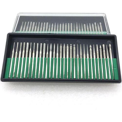 30pcs Mini Drill Bits Diamond Grinding Heads Burr File Rotary Tool Jade Carving Drill Bit Wood Stone Engraving Power Tools