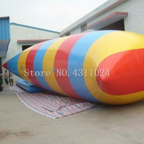 Free Shipping 0.9mm PVC 8m x 3m Large Air Water Blob Jumping Inflatable Jumping Pillow Water Air Bag (Free Pump+Repair Kits)