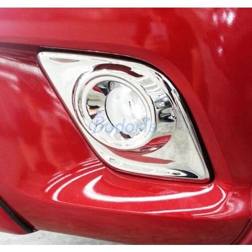 For Toyota Hilux Revo SR5 AN120 AN130 2015-2018 Chrome Car Styling Front Fog Lamp Cover Light Trim Panel Frame Accessories