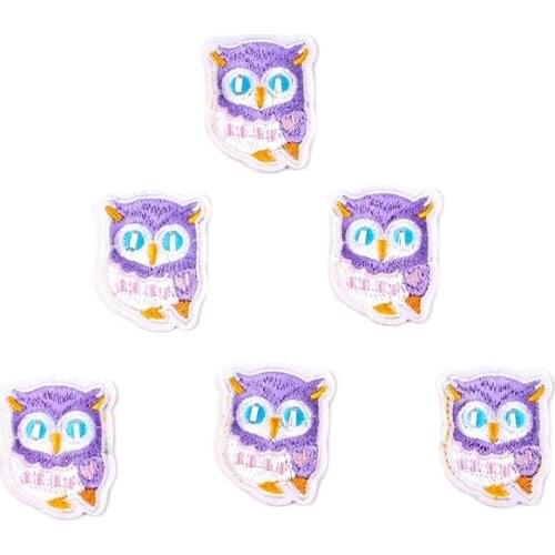 10pcs Embroidery Cute Owl Patches Iron On Stickers For Fashional Apparel Pants Backpack Shoes Hats Decoraton DIY Badge Appliques