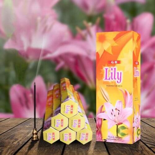 Natural Spices for Household Indoor Teahouse India Incense Aroma Incense Stick Lily Big Box Air Freshener Aromatherapy