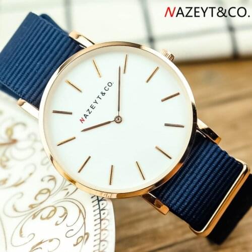 Nazeyt Top brand women watch Midnight blue strap fashion wristwatches luxury men quartz watches Reloj dropship