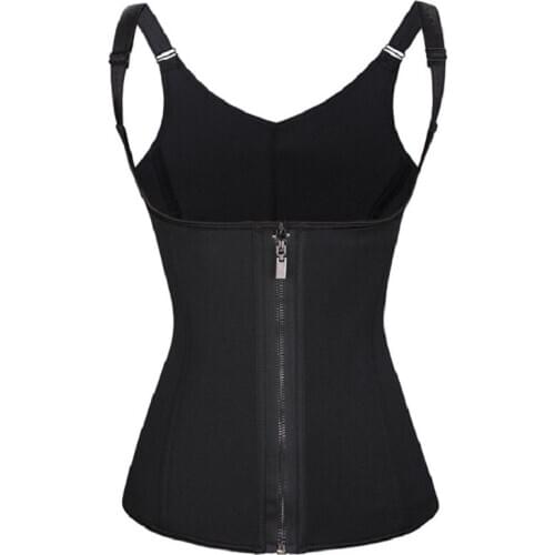 Neoprene Ultra Sweat Waist Trainer Shaper Tummy Control Cincher Belt Steel Boned Latex Girdle Slim Zipper Belly Vest Shapewear