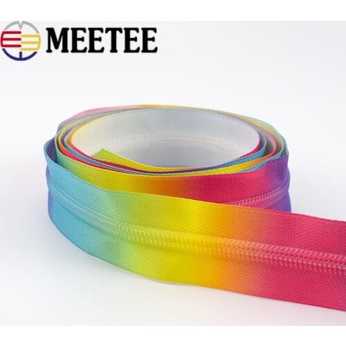 2/4/10Meters 5# Printed Nylon Zippers for Sewing Handbag Travel Bag Zipper Repair DIY Jacket Clothing Garment Accessories