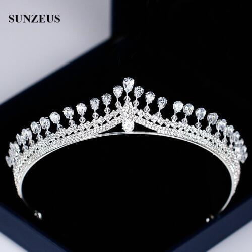 New Strass Bridal Tiara Shinny Silver Princess Crowns For Brides Wedding Head Accessory Free Shipping SQ0294