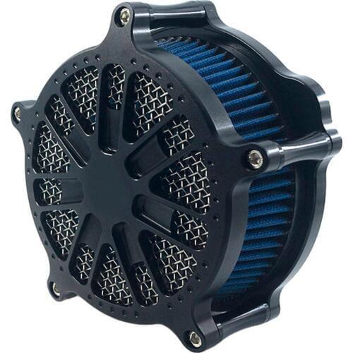 Air Filter Venturi Cleaner Motorcycle Intake System Cnc Kit Black Matte Grill for Harley Dyna Softail Touring Fitment-B