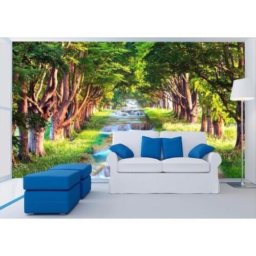 Custom 3D wallpaper modern Landscape tree 3 d wallpaper for walls Background wall paper 3d sticker rolls