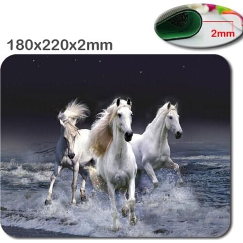 Running horse Anti - Slip fast Laptop mouse pad printing size 220 * 180 * 2 mm hig DIY soft rubber game mouse cool mouse pad