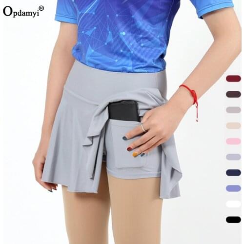 Girl Sports Tennis Yoga Skorts Fitness Shorts 2 In 1 Badminton Quick drying Miniskirt Sport Anti Exposure Students Pleated Skirt