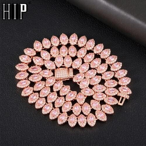 Hip Hop 8MM Bling Iced Out Brass Horse Eye CZ Copper Setting AAA+ Cubic Zirconia Stones Chain Necklace For Men Women Jewelry