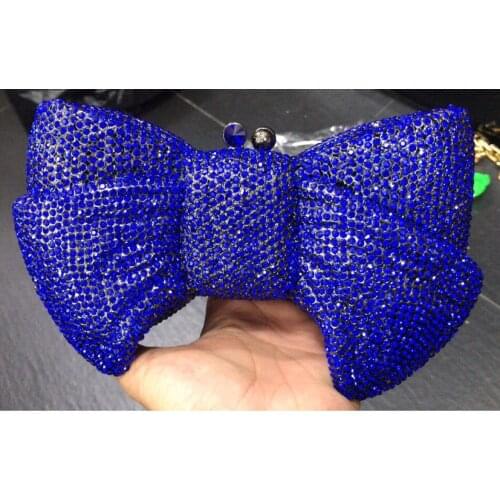 Boutique evening bag for Women Clutch Crystal Evening Bags Hard Case Metal Rhinestone Handbags Wedding Party Purse