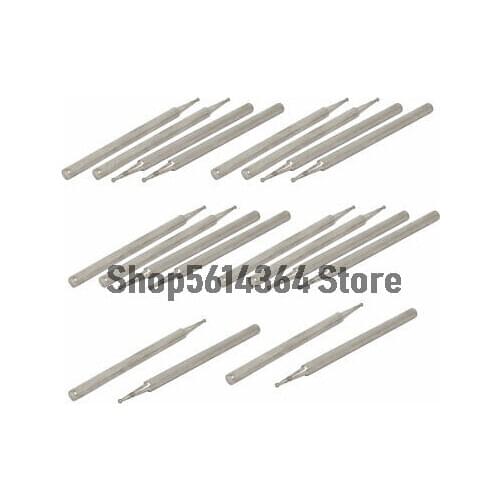 2.35mm Shank 0.5mm Dia Diamond Head Ball Shaped Grinding Mounted Point Bit 20pcs