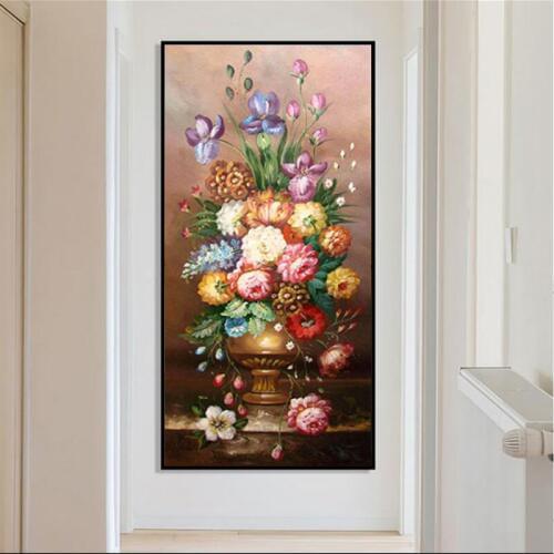 DIY 5D Diamond Embroidery Flowers Full Round Diamond Painting Harbor Picture of Rhinestone Mosaic Bead Home Decor Living Room