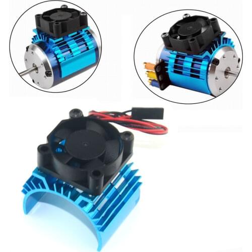 Aluminum Heat sink & 5V Cooling Fan for 1/10 RC Car 540 550 3650 Size Motor